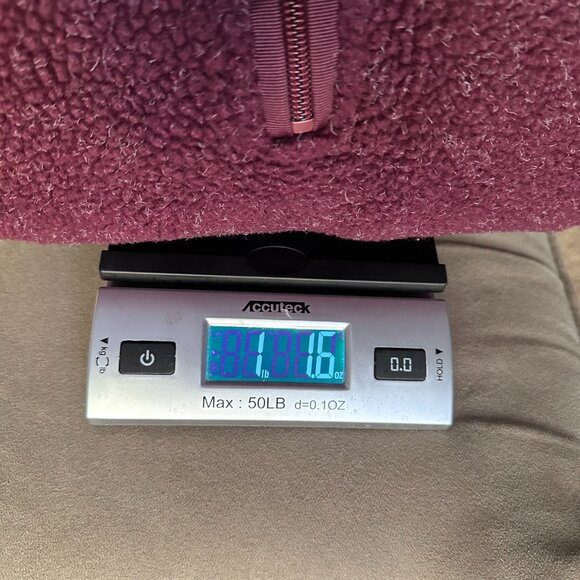 Cabelas Sweatshirt Womens Large Hoodie 1/4 Zip High Pile Maroon Red Pockets - Picture 11 of 11